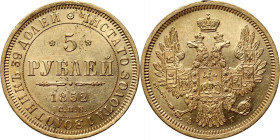 Russia, Nicholas I, 5 Roubles 1852 СПБ АГ, St. Petersburg