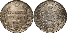 Russia, Nicholas I, Rouble 1842 СПБ АЧ, St. Petersburg