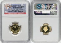 Elizabeth II gold Proof "150th Anniversary of the First Australian Sovereign" 15 Dollars 2015-P PR69 Ultra Cameo NGC, Perth mint, KM2777. One of First...