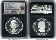 Elizabeth II silver Proof Ultra High Relief "Peace Dollar" Dollar (1 oz) 2020 PR70 Ultra Cameo NGC, Royal Canadian mint of Ottawa, KM2918. First day o...