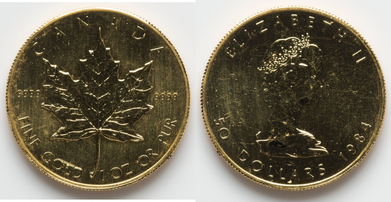 Elizabeth II gold 50 Dollars (1 oz) 1984 UNC, KM125.2. HID09801242017 © 2024 Her...