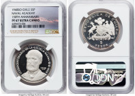 Republic silver Proof "Naval Academy - 150th Anniversary" 5 Pesos 1968-So PR67 Ultra Cameo NGC, Santiago mint, KM182. The Colección Val y Mexía of Chi...