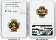Democratic Republic gold Proof "5th Anniversary of Independence" 25 Francs 1965 PR65 NGC, KM4. HID09801242017 © 2024 Heritage Auctions | All Rights Re...