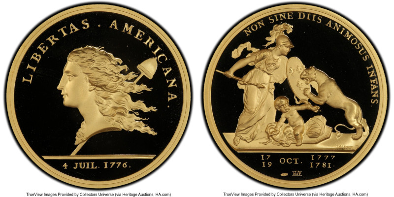 Republic gold Proof Restrike "Libertas Americana" Medal 1776-Dated (2004) PR68 D...