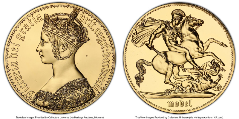 Victoria gilt copper-nickel Proof "INA Retro Fantasy - Gothic St. George Model" ...