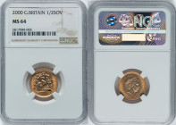 Elizabeth II gold 1/2 Sovereign 2000 MS64 NGC, KM1001. HID09801242017 © 2024 Heritage Auctions | All Rights Reserved