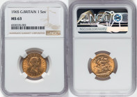 Elizabeth II gold Sovereign 1965 MS63 NGC, KM908, S-4125. HID09801242017 © 2024 Heritage Auctions | All Rights Reserved