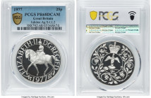 Elizabeth II Pair of silver Proof "Silver Jubilee" 25 New Pence 1977 PCGS, 1) PR68 Deep Cameo 2) PR67 Deep Cameo Royal mint, KM920a, S-LL2. Accompanie...
