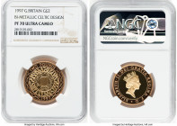 Elizabeth II gold Proof "Bi-Metallic Celtic Design" 2 Pounds 1997 PR70 Ultra Cameo NGC, KM976b, S-K8. Mintage: 2,482. HID09801242017 © 2024 Heritage A...