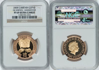 Elizabeth II gold Proof "London Olympics - Hand Over" 2 Pounds 2008 PR69 Ultra Cameo NGC, KM1106b, S-LO31. Mintage: 3,000. Struck to commemorate the H...