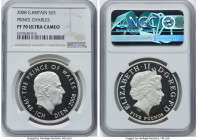 Elizabeth II silver Proof "Prince Charles" 5 Pounds 2008 PR70 Ultra Cameo NGC, Royal mint, KM1103a, S-L19. Mintage: 7, 446. Commemorating the 60th bir...