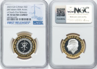Charles III gilt-silver Proof "JRR Tolkien - 50th Anniversary of Death" 2 Pounds 2023 PR70 Ultra Cameo NGC, Mintage: 5,160. Edge Inscription: NOT ALL ...
