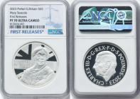 Charles III silver Proof Piefort "Mary Seacole" 5 Pounds 2023 PR70 Ultra Cameo NGC, Mintage: 760. Edge Inscription: THE ONE WHO NURSED HER SICK. First...