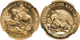 Estados Unidos gold "Battle of Cinco de Mayo" Medal 1962-Mo MS65 NGC, Mexico City mint, Grove-802. 41.56gm. HID09801242017 © 2024 Heritage Auctions | ...