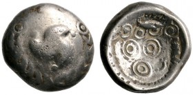 Keltische Münzen 
 Westliches Deutschland 
 Silberstater (Regenbogenschüsselchen) 1. Jh. v.Chr. Ein weiteres, ähnliches Exemplar. LT 9441ff. 5,73 g...