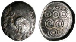 Keltische Münzen 
 Westliches Deutschland 
 Silberstater (Regenbogenschüsselchen) 1. Jh. v.Chr. Ein weiteres, ähnliches Exemplar. LT 9441ff. 5,12 g...