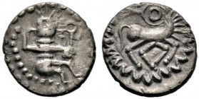 Keltische Münzen 
 Westliches Deutschland 
 Quinar vom Typ &quot;Tanzendes Männlein&quot; Gruppe III A1 1. Jh. v.Chr. Ein weiteres Exemplar. LT 9396...