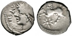 Keltische Münzen 
 Gallia 
 Haedui 
 Quinar ca. 55 v. Chr. Ein weiteres Exemplar. LT 4800. 1,81 g
 sehr schön