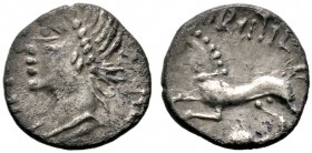 Keltische Münzen 
 Gallia 
 Haedui 
 Quinar ca. 55 v. Chr. -Bibracte-. Ein weiteres Exemplar. LT 4819. 1,64 g
 sehr schön