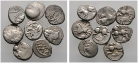 Keltische Münzen 
 Gallia 
 Lingones/Leuci 
 Lot (8 Stücke): Quinare Wie vorher (7x, LT 9025). Dazu 1 unbestimmter Quinar.
 schön-sehr schön bzw. ...