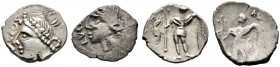 Keltische Münzen 
 Gallia 
 Petrocorii 
 Lot (2 Stücke): Quinare. Wie vorher. LT 4336.
 vorzüglich bzw. fast sehr schön