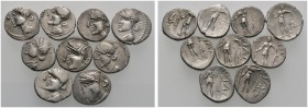 Keltische Münzen 
 Gallia 
 Pictones (Poitou) 
 Lot (9 Stücke): Quinare. Wie vorher. LT 4484.
 sehr schön