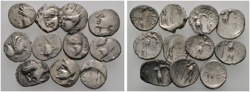 Keltische Münzen 
 Gallia 
 Pictones (Poitou) 
 Lot (11 Stücke): Quinare Wie ...