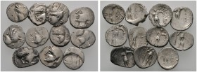 Keltische Münzen 
 Gallia 
 Pictones (Poitou) 
 Lot (11 Stücke): Quinare Wie vorher. LT 4484.
 schön-sehr schön, sehr schön