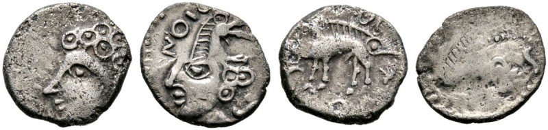 Keltische Münzen 
 Gallia 
 Sequani 
 Lot (2 Stücke): Quinare ca. 70-50 v. Ch...