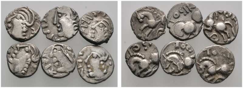 Keltische Münzen 
 Gallia 
 Sequani 
 Lot (6 Stücke): Quinare. Wie vorher. LT...