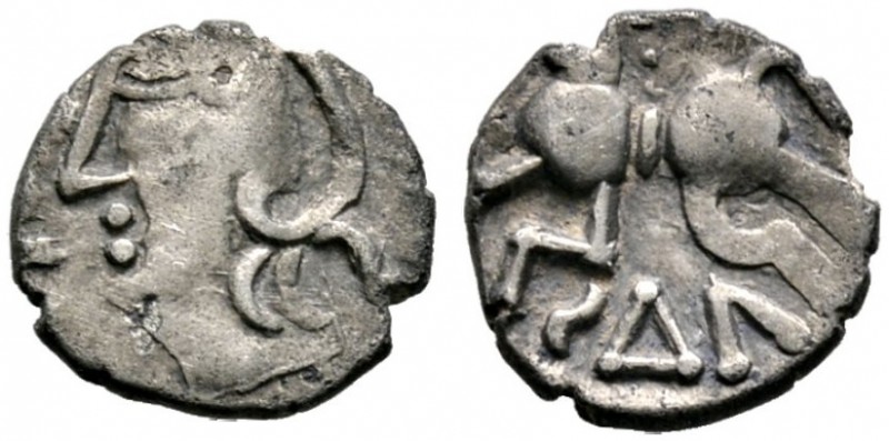 Keltische Münzen 
 Gallia 
 Sequani 
 Quinar ca. 55 v. Chr. Büste nach links,...