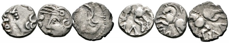 Keltische Münzen 
 Gallia 
 Sequani 
 Lot (3 Stücke): Quinare. Wie vorher. LT...