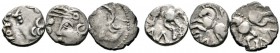 Keltische Münzen 
 Gallia 
 Sequani 
 Lot (3 Stücke): Quinare. Wie vorher. LT 5639.
 schön-sehr schön, sehr schön