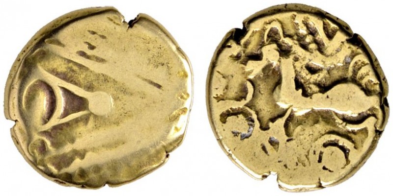 Keltische Münzen 
 Gallia 
 Treveri 
 Goldstater, sogen. Augenstater 2./1. Jh...