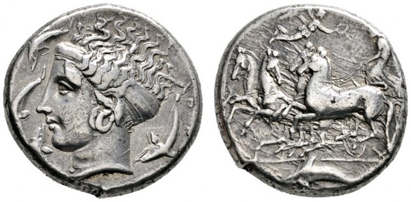 Griechische Münzen 
 Sizilien 
 Dionysios I. 405-367 v. Chr 
 Tetradrachme ca...