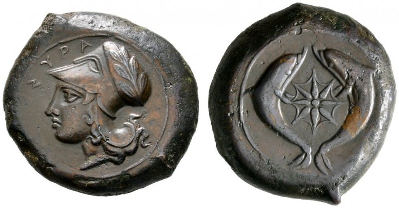 Griechische Münzen 
 Sizilien 
 Zeit des Timoleon 345-336 v. Chr 
 AE-Litra (...