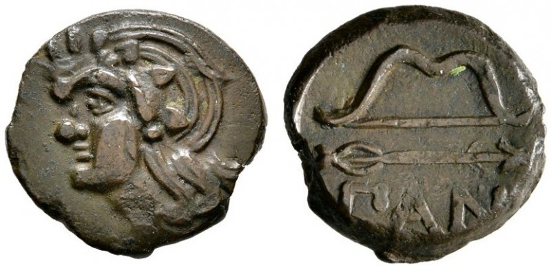 Griechische Münzen 
 Taurischer Chersonesos 
 Pantikapeion. Bronzemünze (AE-21...