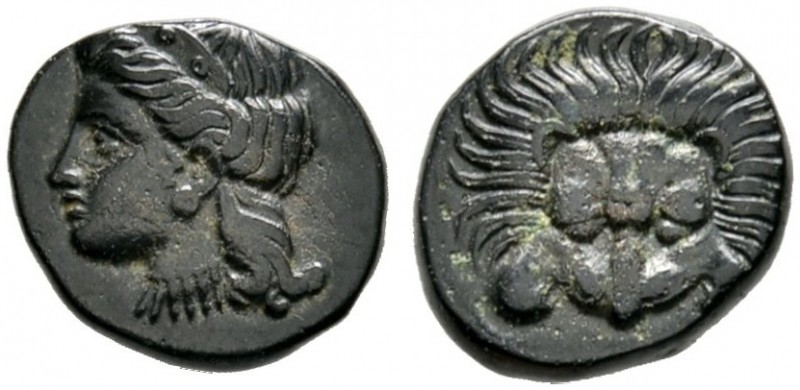 Griechische Münzen 
 Inseln vor Ionia 
 Samos. Kleinbronze (AE-13 mm) ca. 365 ...