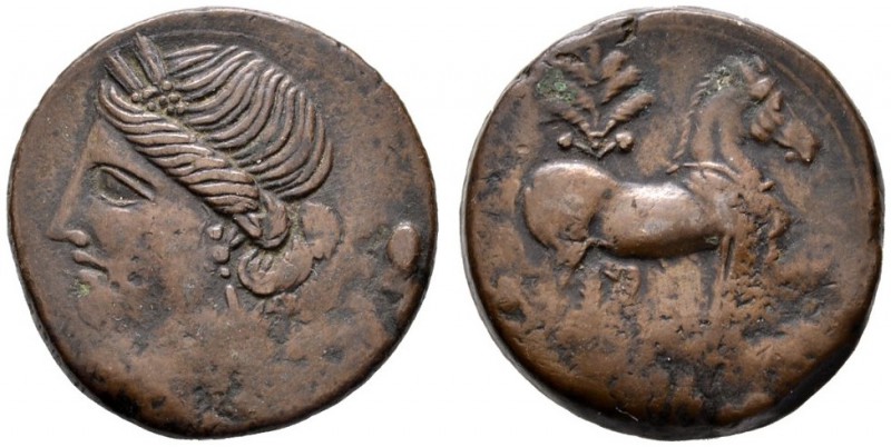 Griechische Münzen 
 Zeugitana 
 Karthago 
 Bronzemünze (AE-29 mm) ca. 220-21...