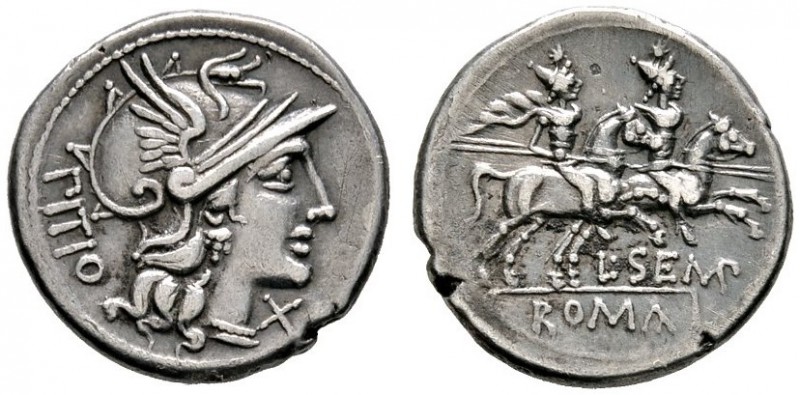 Römische Münzen 
 Römische Republik 
 L. Sempronius Pitio 148 v. Chr 
 Denar ...
