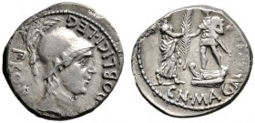 Römische Münzen 
 Römische Republik 
 Cn. Pompeius Magnus Junior und C. Publicius 46-45 v. Chr 
 Denar -Heeresmünzstätte der Pompeianer in Spanien-...