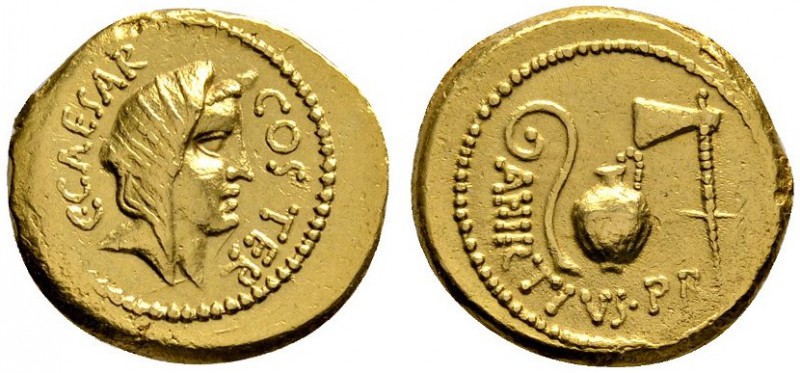 Römische Münzen 
 Imperatorische Prägungen 
 Julius Caesar †44 v. Chr 
 Aureu...