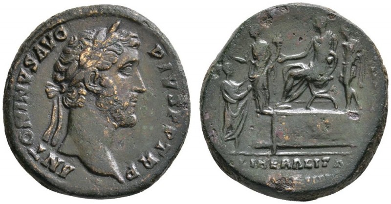 Römische Münzen 
 Kaiserzeit 
 Antoninus Pius 138-161 
 Sesterz 145/161 -Rom-...