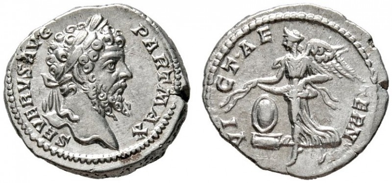 Römische Münzen 
 Kaiserzeit 
 Septimius Severus 193-211 
 Denar 200/201 -Rom...