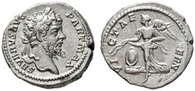 Römische Münzen 
 Kaiserzeit 
 Septimius Severus 193-211 
 Denar 200/201 -Rom-. Ähnlich wie vorher, jedoch auf dem Revers mit VICT AETERN. RIC 170....