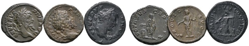 Römische Münzen 
 Kaiserzeit 
 Septimius Severus 193-211 
 Lot (3 Stücke): De...