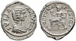 Römische Münzen 
 Kaiserzeit 
 Julia Domna 193-217, Gemahlin des Septimius Severus 
 Denar 210 -Rom-. Ähnlich wie vorher, jedoch auf dem Revers For...
