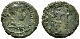 Römische Münzen 
 Kaiserzeit 
 Elagabalus 218-222 
 AE-17 mm (Provinzialprägung für MOESIA) -Nikopolis-. Belorbeertes und gepanzertes Brustbild nac...