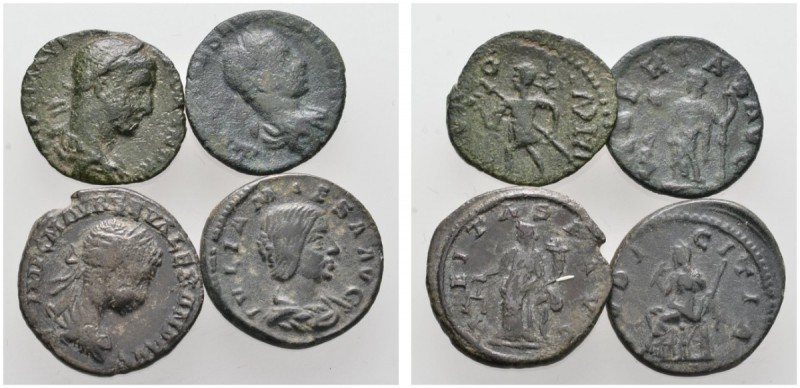 Römische Münzen 
 Kaiserzeit 
 Severus Alexander 222-235 
 Lot (4 Stücke): AE...