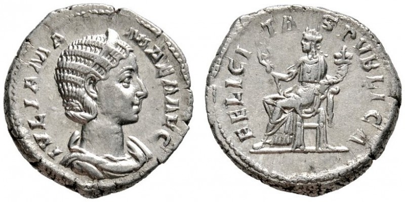 Römische Münzen 
 Kaiserzeit 
 Julia Mamaea †235, Mutter des Severus Alexander...